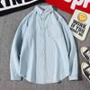 Camisa Jeans Masculina Estilo Coreano Moderna Ins Solta Estilosa Versátil Manga Longa Camisa Jaqueta Estilo Hong Kong para Primavera e Verão