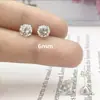 Brincos de tarracha Zircônia em prata de lei s925 quatro garras homens e mulheres brilho Diamante pequenos brincos simples moda temperamento versátil joia de orelha