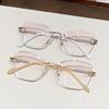 Gafas de lectura sin montura de color degradado de moda con lentes de visión única ultrabrillantes y filtro de luz azul para mujer, Gafas de lectura de alta definición