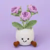 Planta de Girasol Tejida a Crochet Hecha a Mano de Lana Tejida Pequeño Regalo para Maestros en el Día del Maestro Planta Pequeña de Girasol en Maceta Venta al por Mayor