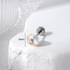 Brincos Henson 6MM Octogonais Revestidos Cristal Sweet Glimmer Haste Fina Parafuso de Aço Titânio Haste para Cartilagem