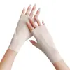 Guantes de Manicura para Mujer de Seda de Hielo Medio Dedo Verano Anti-UV Frescos Transpirables Ciclismo al Aire Libre Guantes Finos de Protección Solar Mj