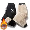 Pantalones casuales de invierno con forro polar para hombre, holgados y gruesos, con puntera cálida y fría, venta al por mayor