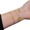 Pulsera con candado de seguridad de nube auspiciosa de oro y arena vietnamita para mujer, nueva cadena de clavícula integrada con candado de longevidad recortado con palabra de bendición chinoiserie
