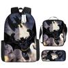 Mochila de Dibujos Animados de Venta Caliente Transfronteriza Batman Batma Mochila Escolar Bolso de Hombro Estuche para Lápices Juego de Tres Piezas