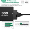 Lector de disco duro de doble cabezal SATA a USB3.0/Tipo-C transfronterizo para computadora, teléfono móvil, línea de unidad fácil mecánica/de estado sólido