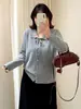Cardigã de tricô com gola Peter Pan plus size para mulheres, coleção outono 2026, estilo suave e jovial, top curto, 25132