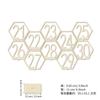Placa de número de mesa de madera 1-40, placa de asiento con número hueco hexagonal, placa de mesa con número de boda para bar y cafetería