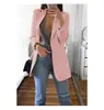 2025 Amazon Moda Casual Europeia e Americana Nova Terno Lapela Cardigã Slim Blazer de Temperamento Jaqueta Feminina Primavera Outono