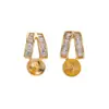 Accesorios para Pendientes de Perla con Aguja de Plata S925, Circonita Cúbica de Forma T de Alta Gama, Pendientes Elegantes y Únicos al por Mayor