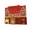Sin pegamento Villa pequeña casa pequeña construcción maceta de flor de loto cuerno de la abundancia barril hexagonal encuadernación en papel Papel Ofrenda Viva funeral
