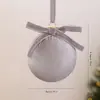 2026 Novo Enfeite de Bola de Tecido de Veludo de Natal 8CM Decoração de Árvore de Natal DIY Laço Bola Única Decoração Pendente Em Estoque