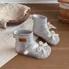 Botas con Lazo para Niña 2026 Otoño/Invierno Nuevas Llegadas Botines Cortos de Cristal para Bebé Botas Tipo Martin Princesa para Niños Pequeños