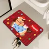 Alfombrilla Absorbente de Agua de Tierra de Diatomeas Little Pony para Año Nuevo, Alfombrilla de Baño Antideslizante de Secado Rápido, Felpudo para Entrada, Alfombrilla Anticaídas para Lavabo