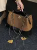 Bolso Cubo Bolso Cruzado de Invierno con Cadena Bolso Cruzado Simple para Mujer Bolso de Hombro en Color de Contraste Bolso Tote de Mano Grande Capacidad Casual