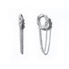 Pendientes de plata s925 con hebilla de oreja, estilo europeo y americano, con borlas largas, estilo simple y exagerado.
