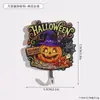 Gancho decorativo de calabaza de Halloween para puerta de entrada, gancho adhesivo de pared sin taladro, manualidad decorativa colgante de almacenamiento para vestíbulo de vacaciones