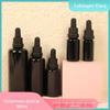 Grande cabeça anel tampa garrafa de óleo garrafa de óleo spot fabricantes 10ml-100ml europeu ombro plano garrafa de óleo preto