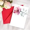 Conjunto de Cartão de Cumprimentos e Envelope Série Floral em Aquarela de 1 Peça Transfronteiriço, Cartão de Mensagem de Bênção Manuscrita Universal, Cartão de Agradecimento para Presente