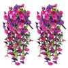 Flor Artificial Transfronteriza de Amazon Eucalipto Gloria de la Mañana Flor de Seda Hogar Boda Exterior Patio Colgante de Pared Ratan Flor Artificial