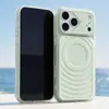 Adecuado para iPhone 18 Pro Max, funda de teléfono magnética con patrón de olas, funda protectora anti-caídas de cobertura total tipo piel Apple 17 16