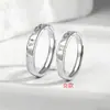 Anillos de Pareja Mariposa Fuegos Artificiales de Plata Pura S999, Anillos Ajustables de Lujo Ligero, Anillos Lisos de Banda de Gama Alta de Nicho, Regalo para Novia