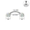 Mulsanne F136 Aleación de Titanio Clavo de Ceja Rosca Externa Bola de Barro Varilla Curva Shambhala Hueso de Ceja Completo de Diamante Puente Nasal Clavícula Clavo