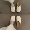 Pantuflas Cerradas de Nicho Estilo Francés para Mujer, Medias Pantuflas Cerradas Transpirables Caladas para Mujer, Mocasines de Suela Gruesa Estilo Romano para Exteriores de Verano