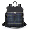 2025 nuevo bolso de hombro a cuadros de tela de nailon transfronterizo para mujer, bolso de hombro de moda europea y americana, versátil, de personalidad, gran cantidad, excelente