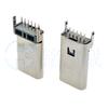 Zócalo hembra USB 3.1 tipo C, 6 pines, vertical H15.0mm, dos patas, conector directo, lengüeta DIP, cuello interior