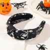 Diadema de Halloween transfronteriza Qiyue, diadema de perlas de diamantes, horquilla de calavera alta para mujer, accesorios de cueva para el cabello de terror, venta al por mayor