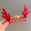 Nuevos Lentes Lindos de Astas de Navidad para Niños Vacaciones Navidad Marco de Alce Disfraz Atmósfera Papá Noel