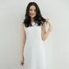 Ropa de Abrigo de Verano Estilo Japonés Vestido Base Corto de Punto Sin Mangas Vestido de Tirantes Ropa Interior de Manga Corta de Alta Gama para Mujer