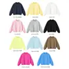 Sudadera Pesada de Cuello Alto Medio y Manga Larga Personalizada para Hombre de la Isla Cai Xiang, Sudadera de Forro Polar Color Macarrón para Mujer de Primavera y Otoño