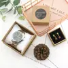 Directo de Fábrica Vintage Caja de Joyería de Papel Kraft Pendientes Anillo Pulsera Collar Pulsera Cuentas de Madera Caja de Joyería