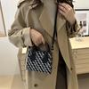 Xadrez Moda Casual Elegante Bolsa Personalizada 2024 Novo Simples Estilo Ocidental Commuter Crossbody Ombro Pequena Bolsa Quadrada