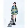 Suéter retro a rayas de colores estilo americano para mujer, colección otoño/invierno 2026, con un cárdigan de punto de manga larga, holgado y de alta gama, con un diseño moderno