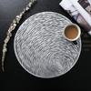 Jogo americano nórdico de PVC criativo, redondo, oco, com isolamento térmico, antiderrapante, para restaurante, café, base de mesa simples