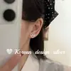 Pendientes de Plata de Ley S925 con Diseño Ins de Lujo Accesible Coreano, Corazón Hueco y Perlas Cosidas, para Mujer con Sentido de Alta Gama