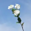 Una sola rama de 3 tenedores pequeña flor de simulación de jazmín flor falsa hogar hotel centro comercial boda fotografía accesorios flores decorativas