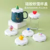 Tapas de silicona para tazas, resistentes a altas y bajas temperaturas, a prueba de polvo y de grado alimenticio, disponibles en varios colores y formas redondas; hecho a medida directamente de la fábrica de origen