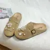 Pantuflas Retro Baotou para Mujer 205 Primavera y Otoño Ropa de Exterior Nuevos Zapatos de Mezclilla Birkenstock Zapatos Muller para Mujer Zapatos Perezosos