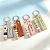 Nuevo Colgante Creativo de Juguete para Morder de Margarita de Dibujos Animados DIY, Llavero con Colgante de Bolso de Silicona con Cuentas Hecho a Mano
