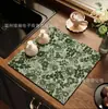 Alfombrilla Absorbente para Encimera de Cocina Estilo Americano Floral, Alfombrilla Drenante de Tierra de Diatomeas para Mesa de Comedor Barra de Cocina, Alfombrilla de Secado Rápido para Cafetera