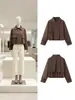 Marca Z comercio exterior transfronterizo listo para enviar estilo europeo y americano ZA ropa de mujer 2026 nuevo elegante efecto abullonado chaqueta gabardina corta