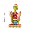 Decoraciones divertidas transfronterizas de acrílico verde para colgar, colgantes de Navidad, decoraciones de Navidad, adornos para árbol de Navidad