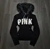 Sudadera con Capucha y Cremallera de Manga Larga Estampado de Leopardo Estilo Y2K Otoño e Invierno Ajustada Personalizada Estilo Callejero con Tachuelas Negras
