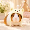 Sombrero tejido a mano para cobaya, gorro de cerdito desdentado, girasol, cerdito, diseño de cabeza de oso de dibujos animados, lindo sombrero para mascota