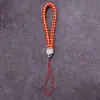 Lanyard para teléfono móvil al por mayor de fábrica, cordón para llavero de cámara de cuero PU, cuerda de muñeca para teléfono móvil de pareja, cuerda tejida de cuero
