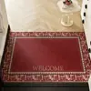 Felpudo Usado Color Rojo Viento para Entrada de Casa, Alfombrilla Absorbente de Agua, Limpieza de Polvo para Pasillo, Resistente a Manchas, Felpudo Fácil de Limpiar